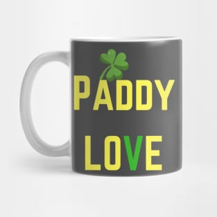 We love this 'Paddy Love' design! Perfect for St Patricks Day! Mug